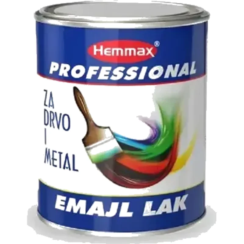 Hemmax Emajl Uljani lak za drvo i metal, 0.75l, Crni